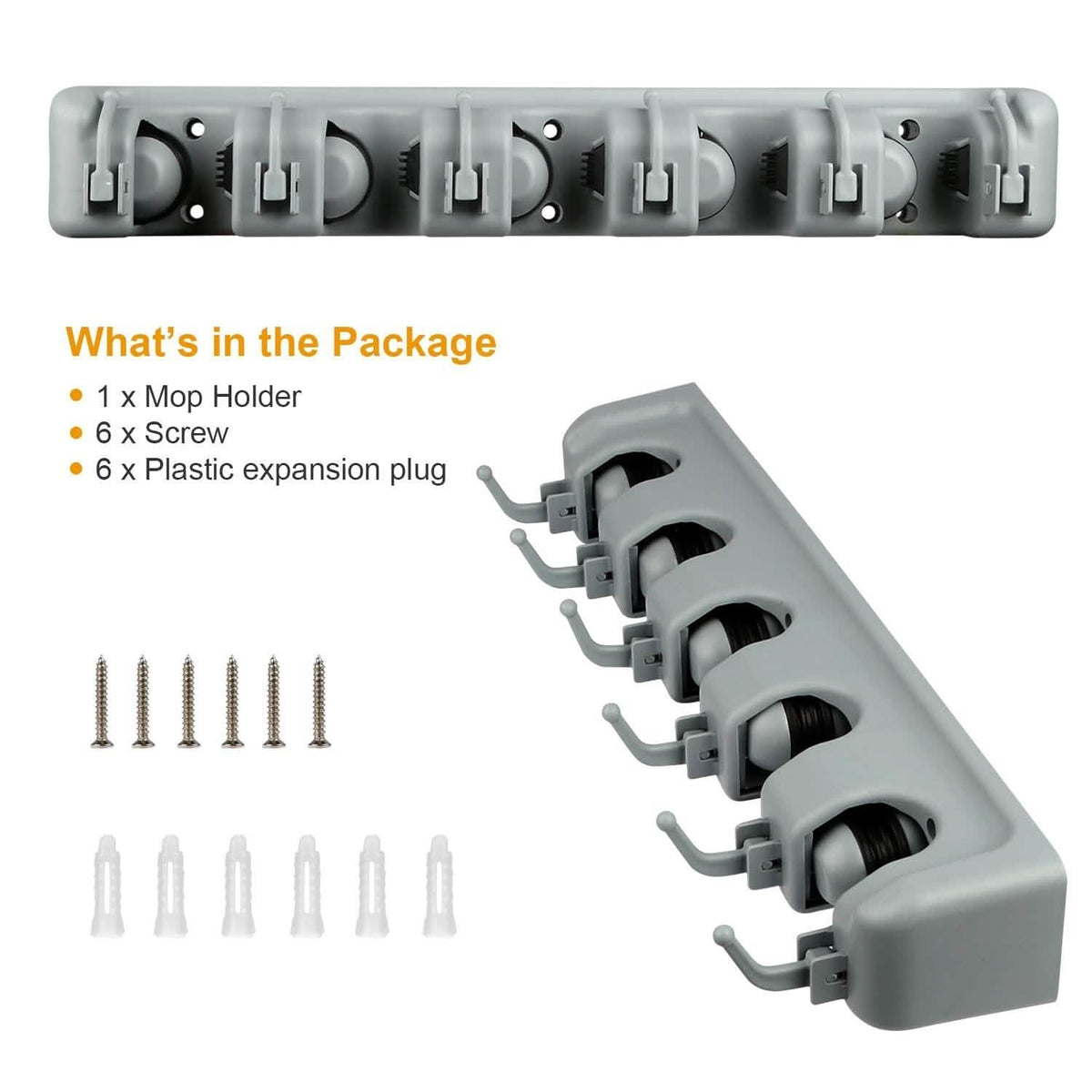 Mop Holder Wall Mount Organizer Storage & Organization - Tophatter Daily Deals