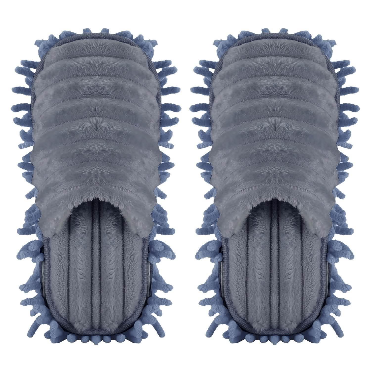 Mop Slippers Unisex Detachable Gray Household Appliances - Tophatter Daily Deals