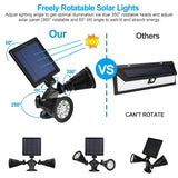 Motion Sensor Spotlights 2000lm Security Lights with Dual Head 360 Degree Rotatable Outdoor Lighting - Tophatter Daily Deals
