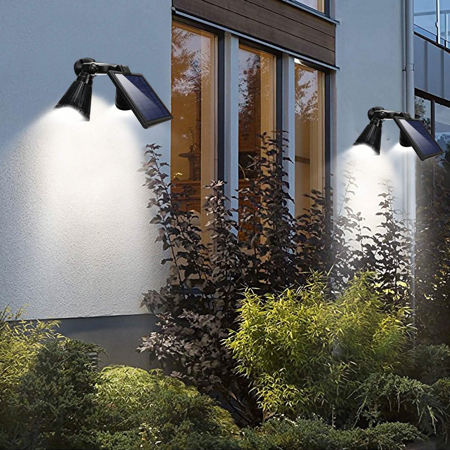 Motion Sensor Spotlights 2000lm Security Lights with Dual Head 360 Degree Rotatable Outdoor Lighting - Tophatter Daily Deals