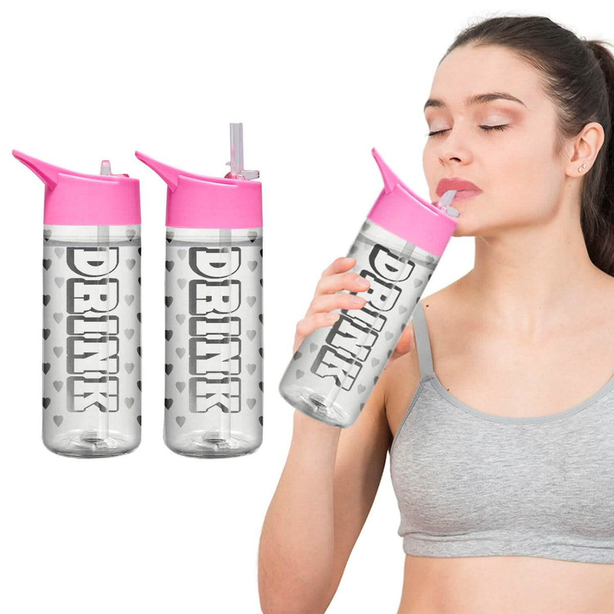 Motivational Leak Proof 32 Oz Water Bottles With Removable Straw Outdoor Recreation - Tophatter Daily Deals