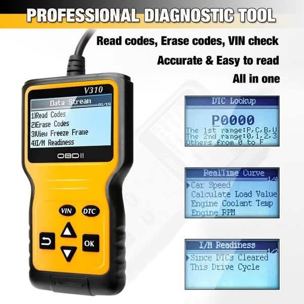 MOTOPOWER MP69033 OBD2 Scanner Universal Car Engine Fault Code Reader Automotive - Tophatter Daily Deals