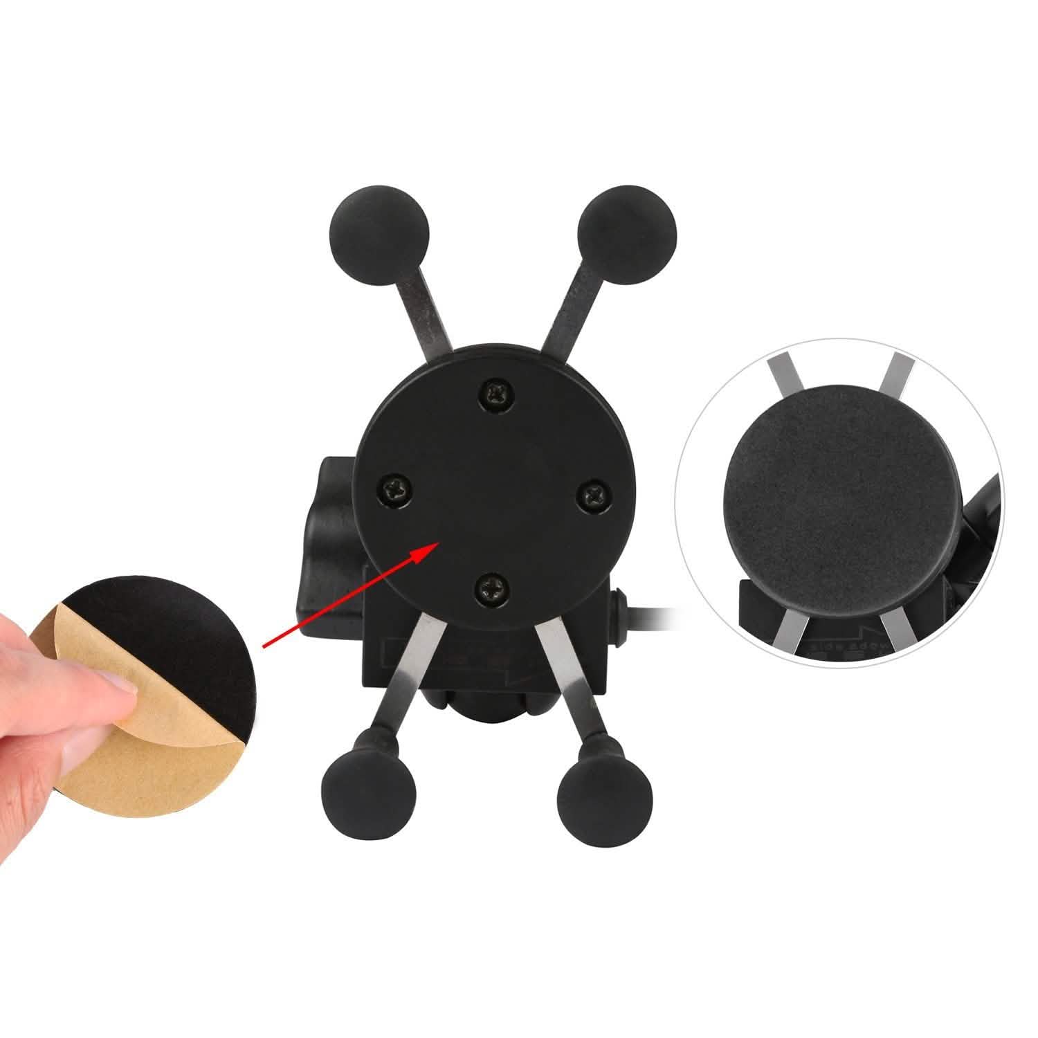 Motorcycle Handlebar Mount Holder with USB Charger Outdoor Recreation - Tophatter Daily Deals