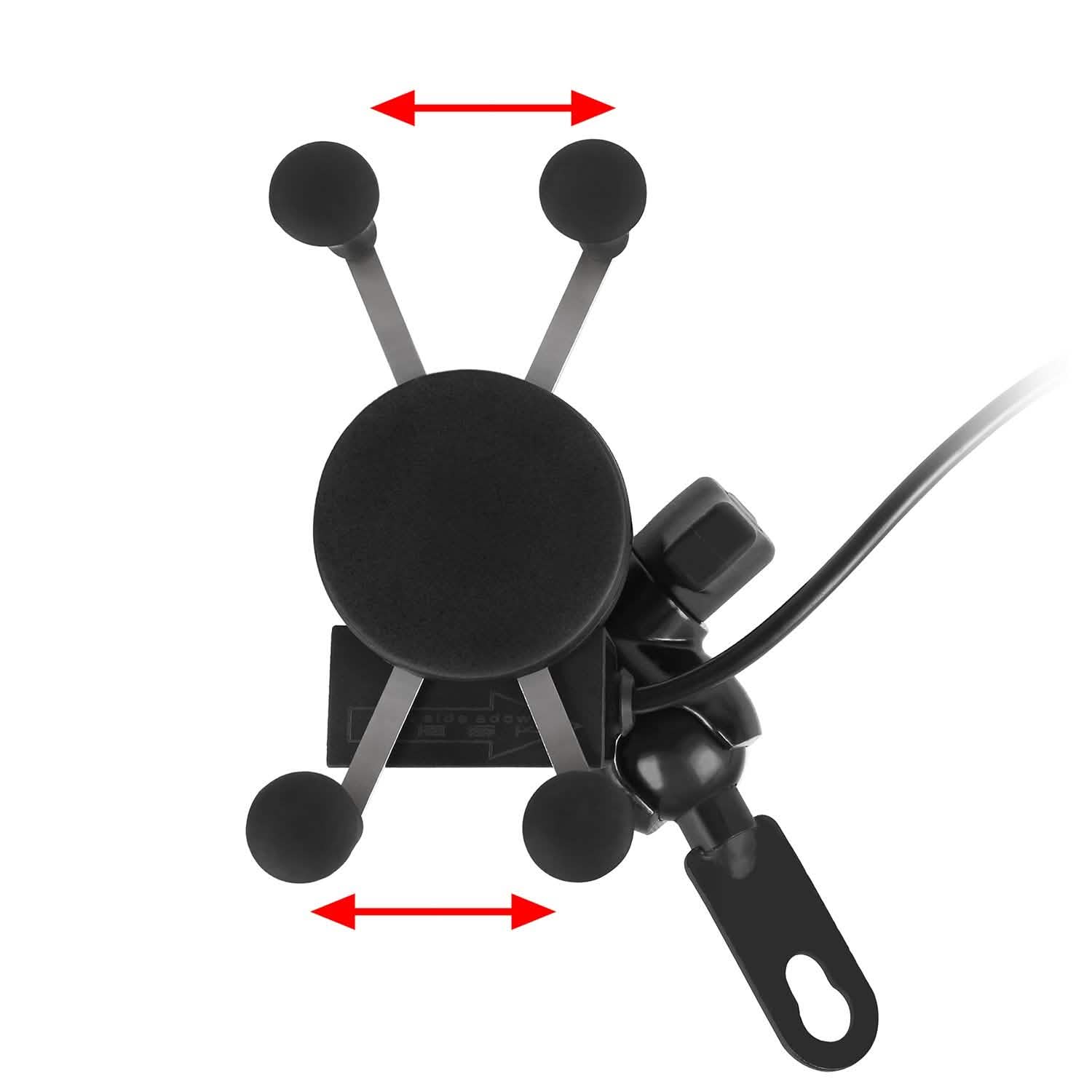 Motorcycle Handlebar Mount Holder with USB Charger Outdoor Recreation - Tophatter Daily Deals