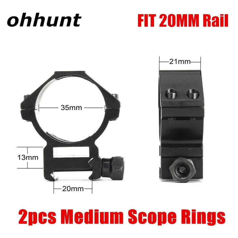 MOUNT RING SET, 35MM, 2 PCE, MEDIUM, PICATINNY - Tophatter's Army Deals OPTICS & SCOPES - Tophatter Daily Deals