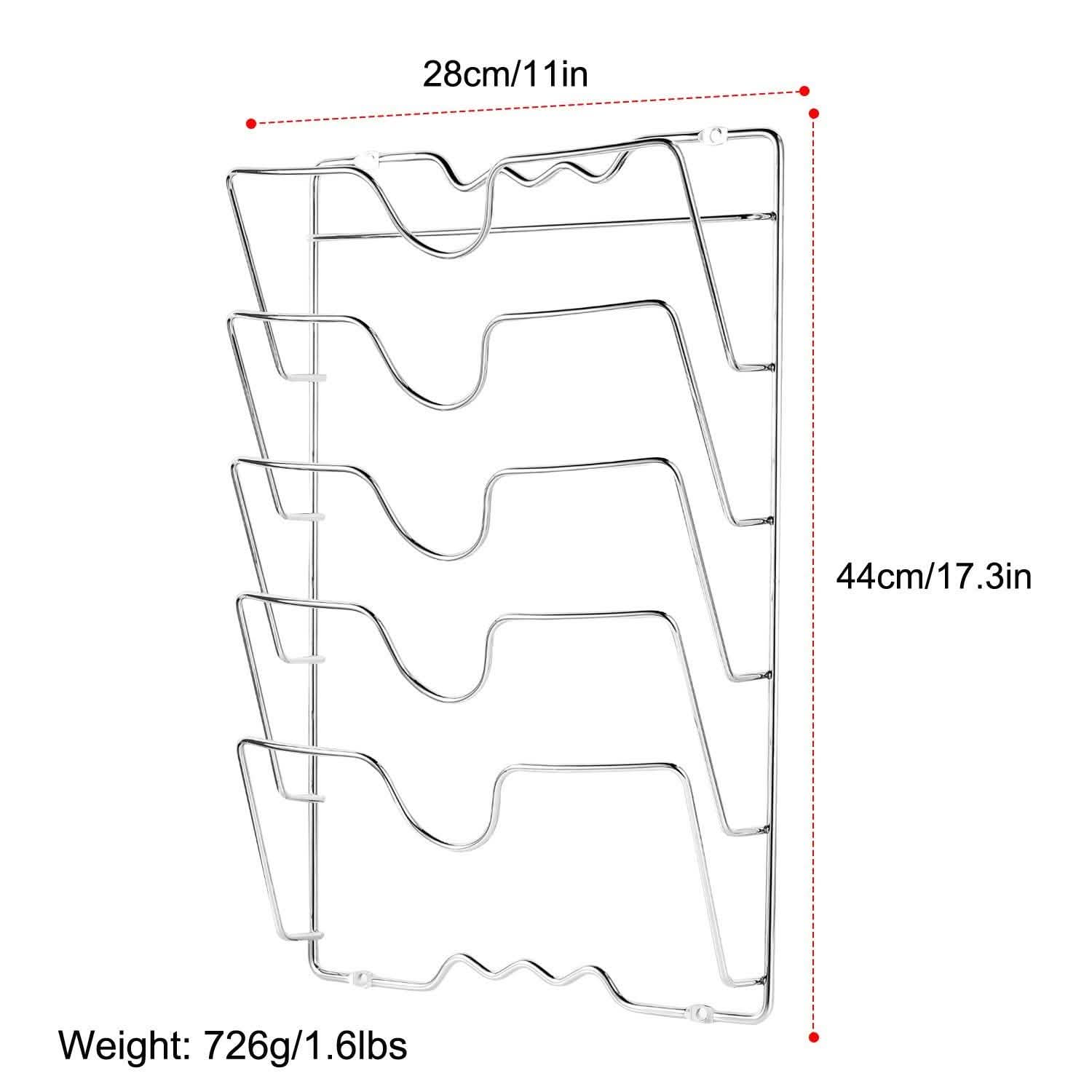 Mounted Pot Lid Rack Pot Cover Organizer Kitchen Storage - Tophatter Daily Deals