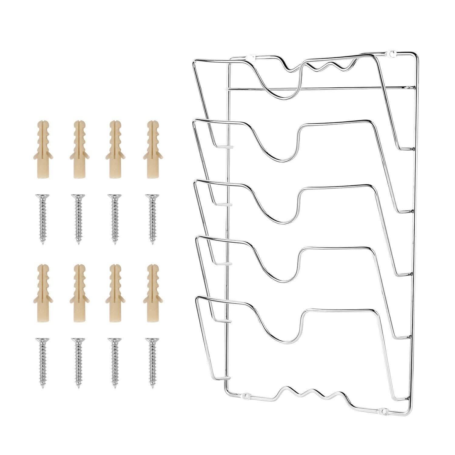 Mounted Pot Lid Rack Pot Cover Organizer Kitchen Storage - Tophatter Daily Deals