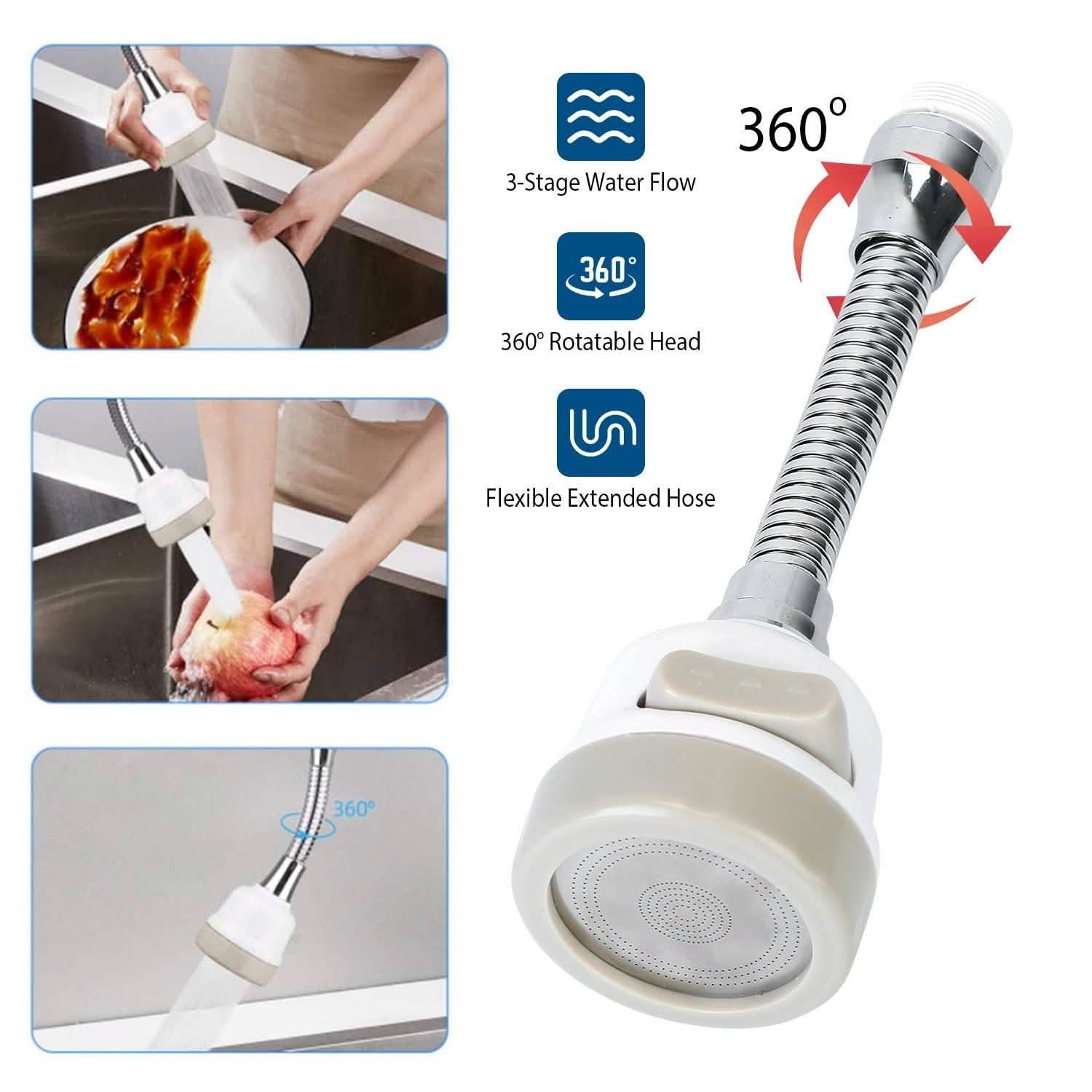Movable Kitchen Tap Head 360° Rotatable Swivel Kitchen Tools & Gadgets - Tophatter Daily Deals