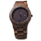 Movement Wrist Wood Watch Black Watches - Tophatter Daily Deals