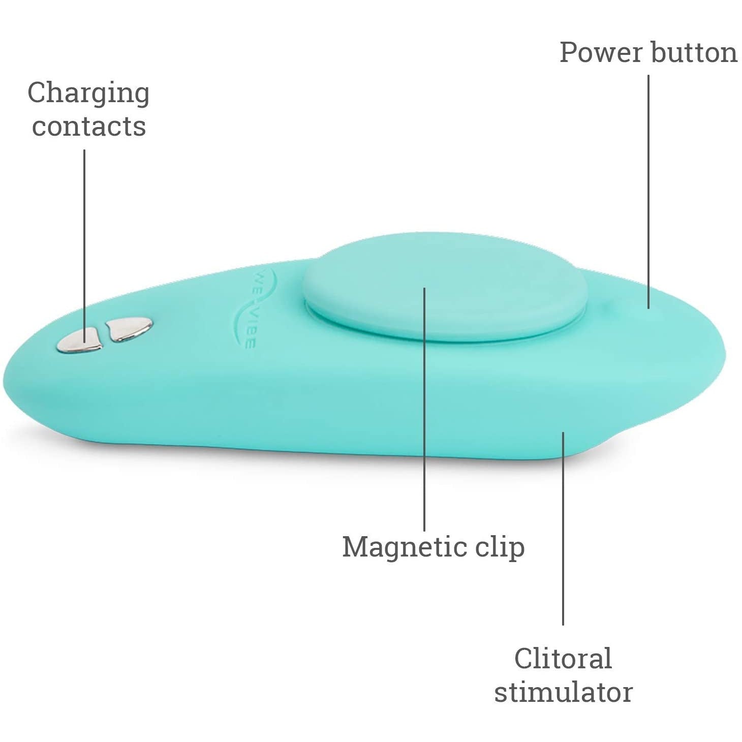 We-Vibe Moxie Wearable Panty Vibrator in Aqua Clitoral Vibrator - Tophatter Daily Deals