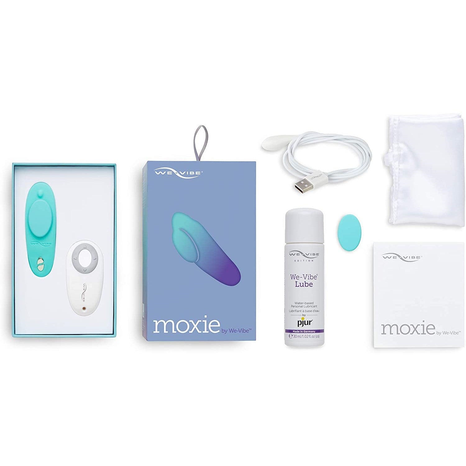 We-Vibe Moxie Wearable Panty Vibrator in Aqua Clitoral Vibrator - Tophatter Daily Deals