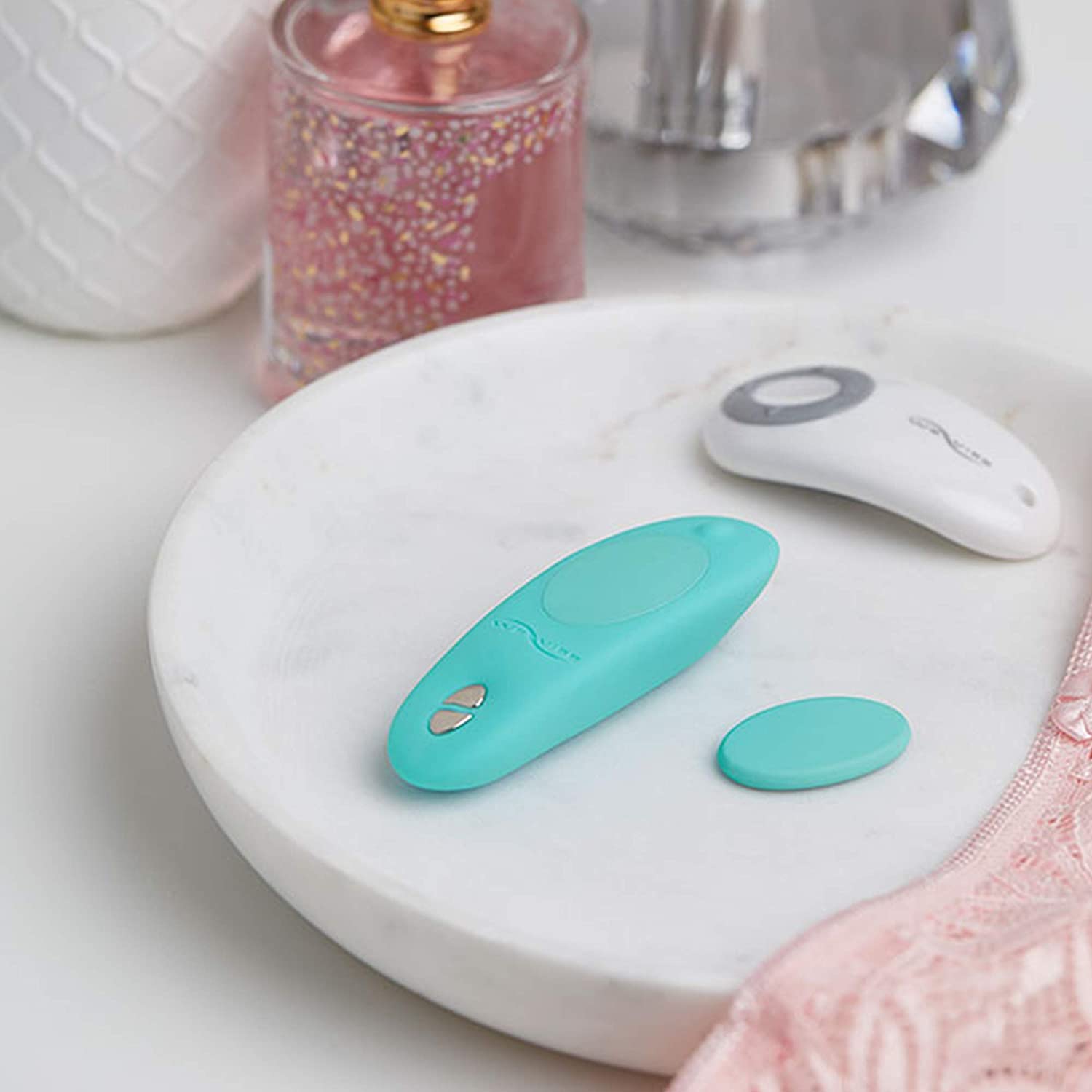 We-Vibe Moxie Wearable Panty Vibrator in Aqua Clitoral Vibrator - Tophatter Daily Deals