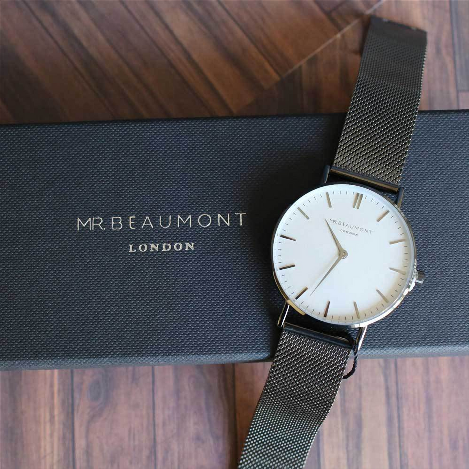 Mr Beaumont Mens Watch - Gunmetal Mesh White MB1802.4 Watch - Tophatter Daily Deals