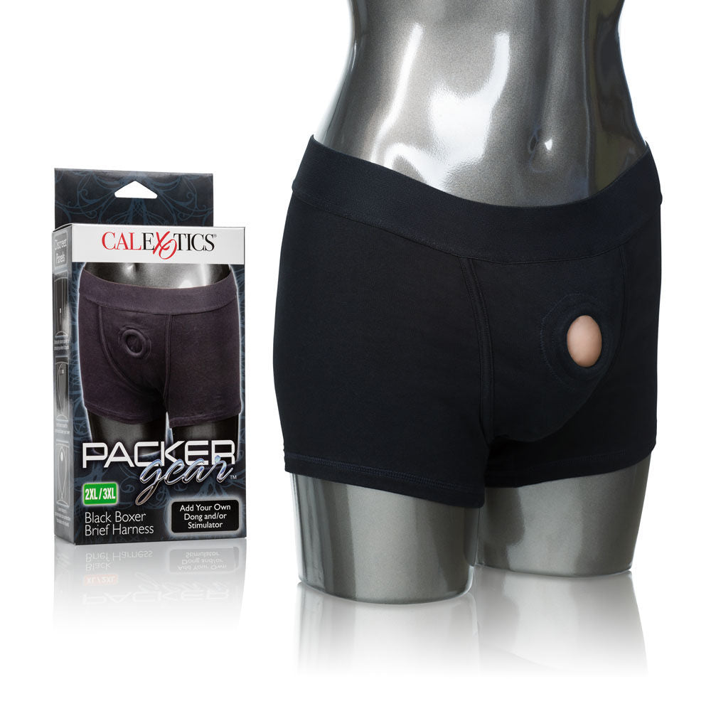 Packer Gear Black Boxer Brief Harness – Comfortable Masculine Cut Brief Harness > Gender > Bodywear - Tophatter Daily Deals
