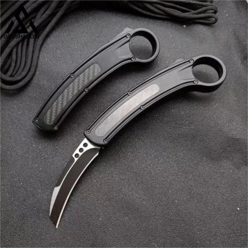 MT OT* Carbon fiber Knife NKMT287-GS12 Black Pocket Knives - Tophatter Daily Deals