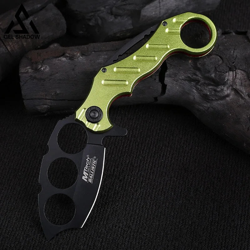 MTech USA BALLISTIC Knuckle Folding Knife-GS28 Green Pocket Knives - Tophatter Daily Deals