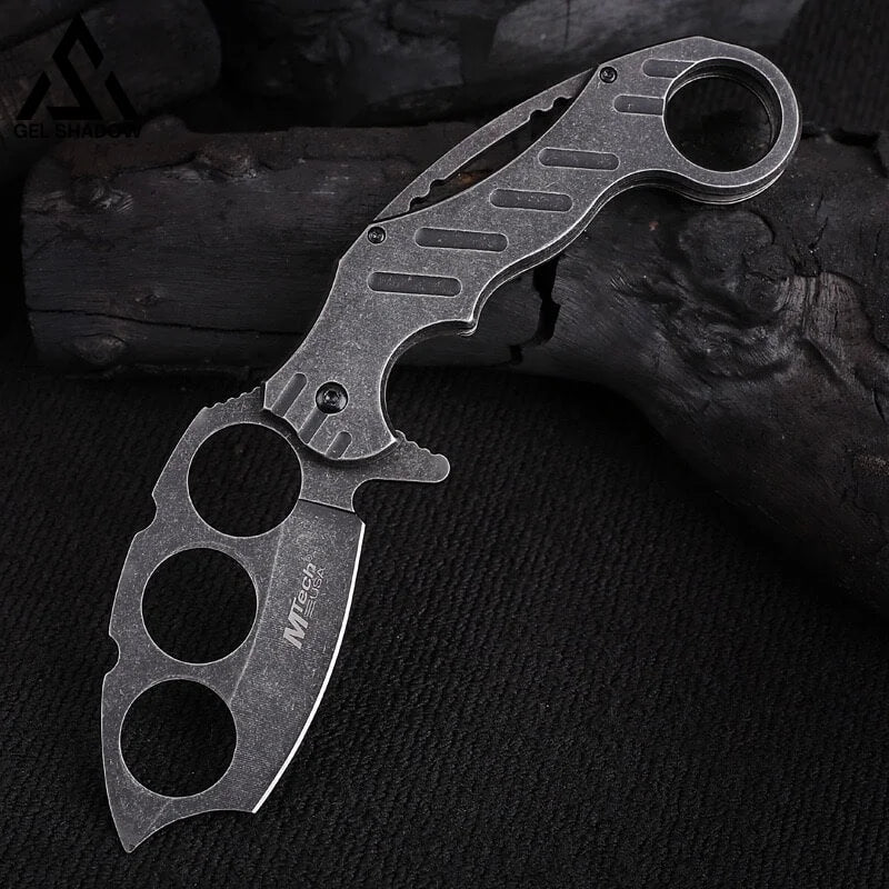 MTech USA BALLISTIC Knuckle Folding Knife-GS28 Grey Pocket Knives - Tophatter Daily Deals