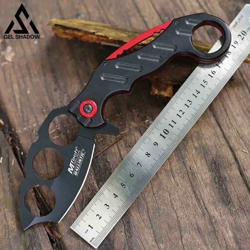 MTech USA BALLISTIC Knuckle Folding Knife-GS28 Red Pocket Knives - Tophatter Daily Deals