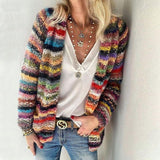 Soft Women's Knit Cardigan - Relaxed Open Front Warm Casual Red - Tophatter Daily Deals