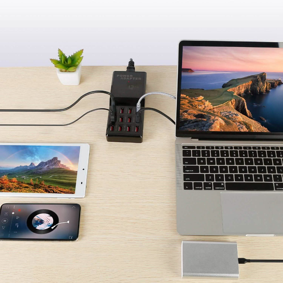 Multi 12 Port USB Charging Station Hub Mobile Accessories - Tophatter Daily Deals