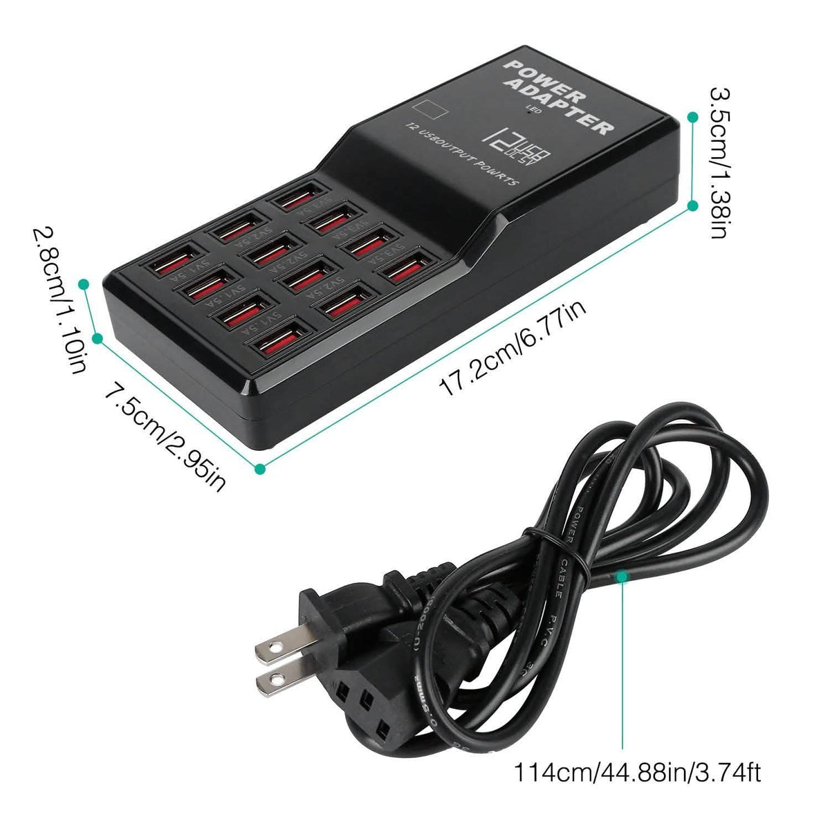 Multi 12 Port USB Charging Station Hub Mobile Accessories - Tophatter Daily Deals