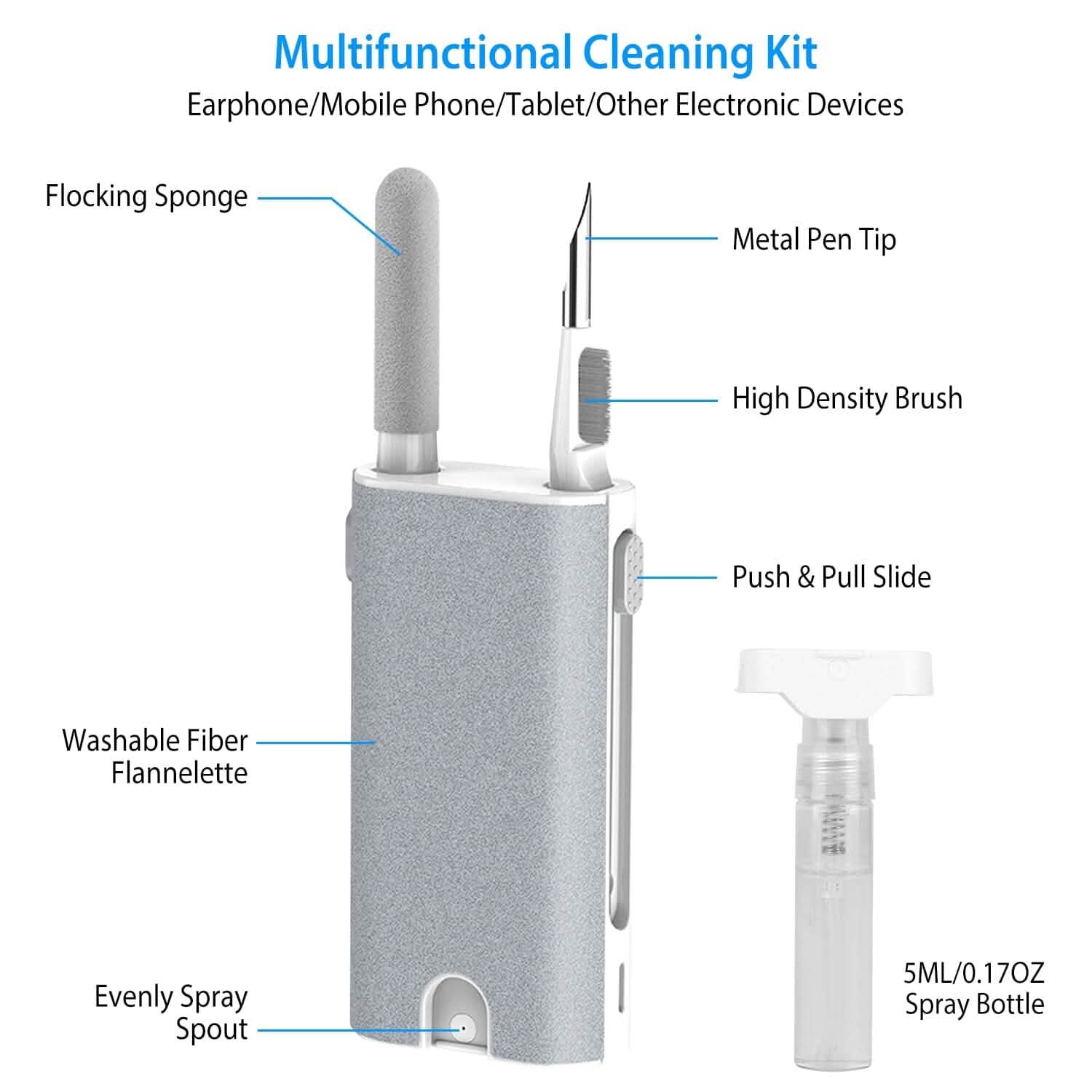 Multi-Function Airpod Pen Cleaner Kit Mobile Accessories - Tophatter Daily Deals