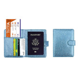 Multi Function Glitter Bling RFID Passport Organizer With CDC Vaccination Card Holder Blue Handbags & Wallets - Tophatter Daily Deals