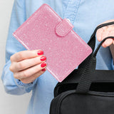 Multi Function Glitter Bling RFID Passport Organizer With CDC Vaccination Card Holder Handbags & Wallets - Tophatter Daily Deals