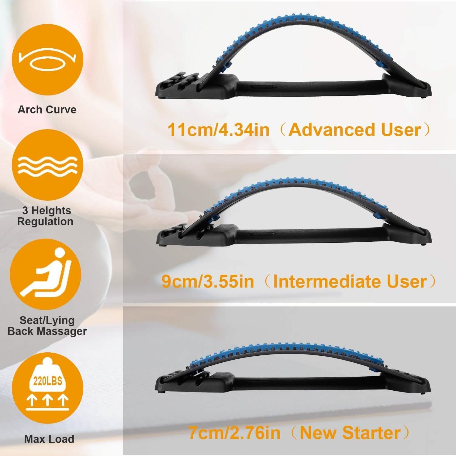 Multi-Level Lumbar Spinal Support Stretcher Health & Wellness - Tophatter Daily Deals