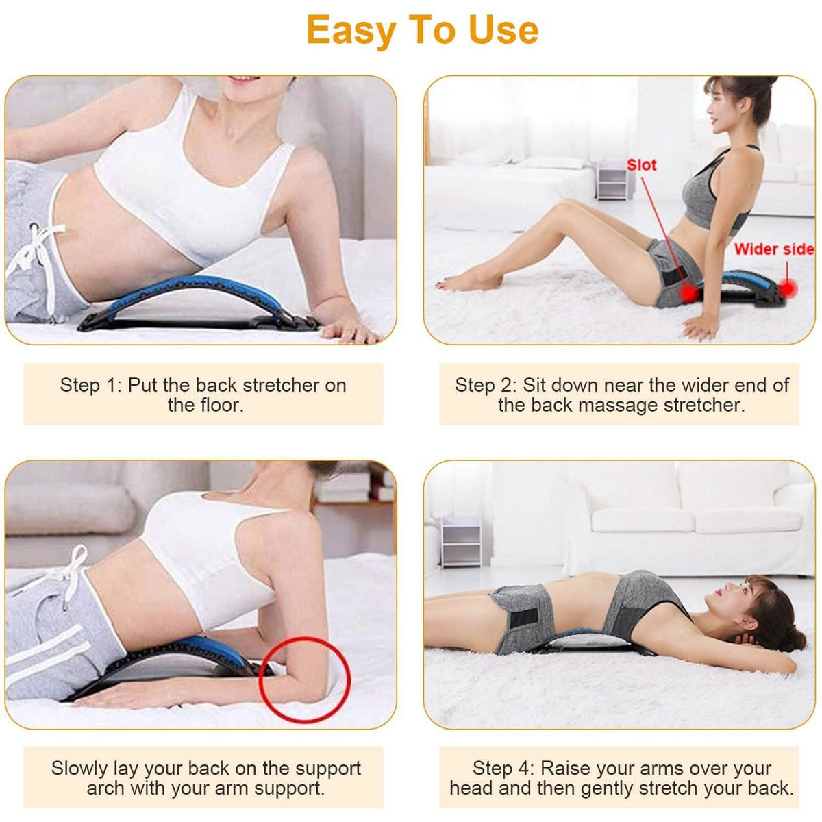 Multi-Level Lumbar Spinal Support Stretcher Health & Wellness - Tophatter Daily Deals