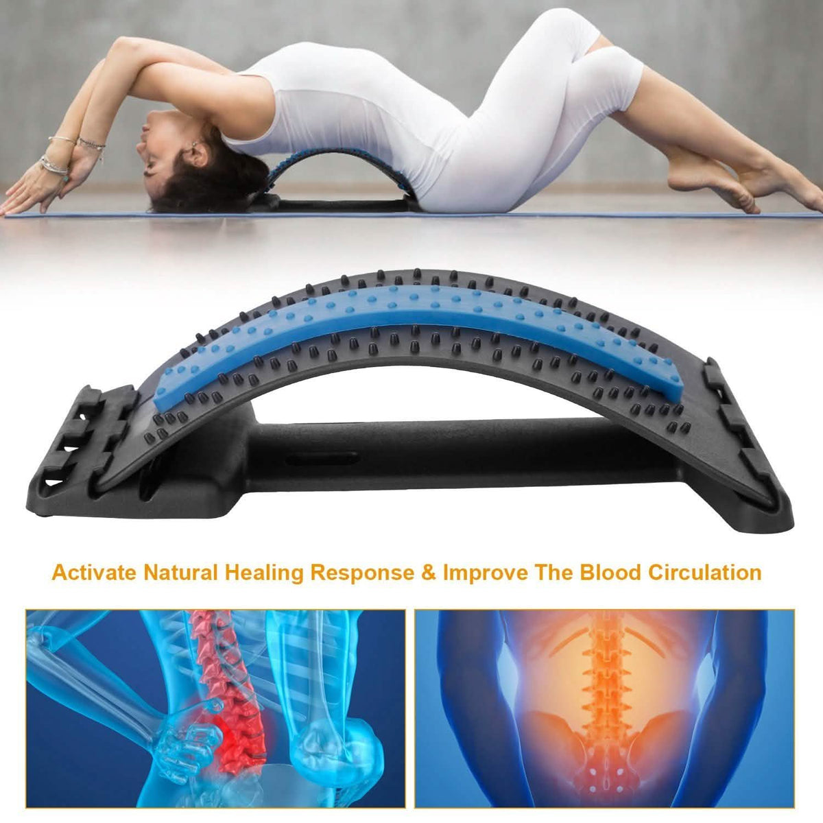 Multi-Level Lumbar Spinal Support Stretcher Health & Wellness - Tophatter Daily Deals