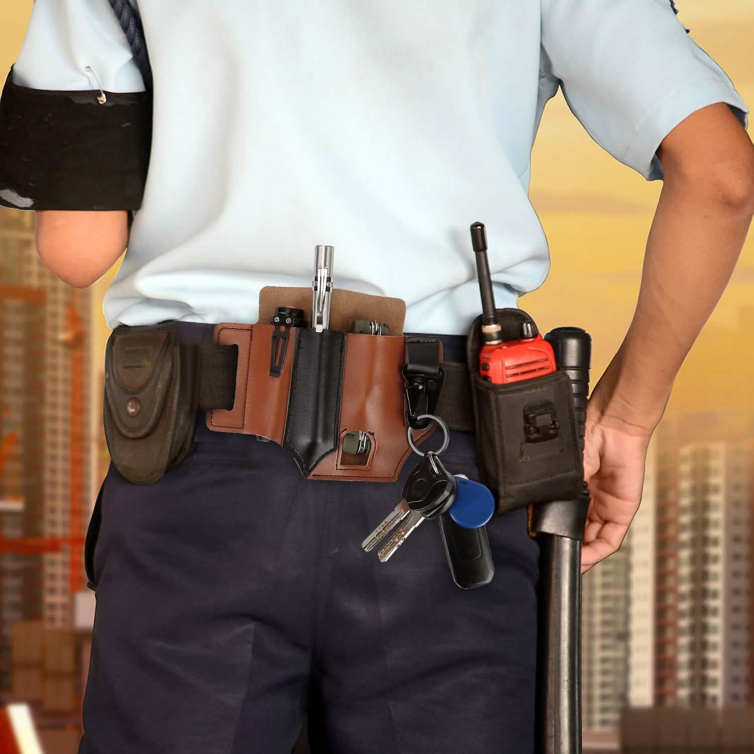 Multi-tool Sheath for Belt Leather EDC Pocket Organizer Everything Else - Tophatter Daily Deals