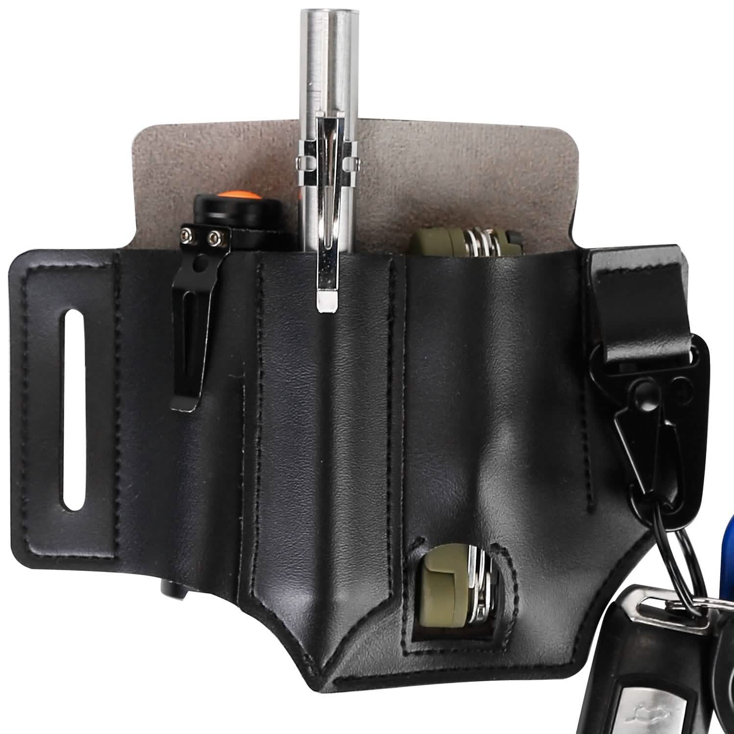 Multi-tool Sheath for Belt Leather EDC Pocket Organizer Everything Else - Tophatter Daily Deals