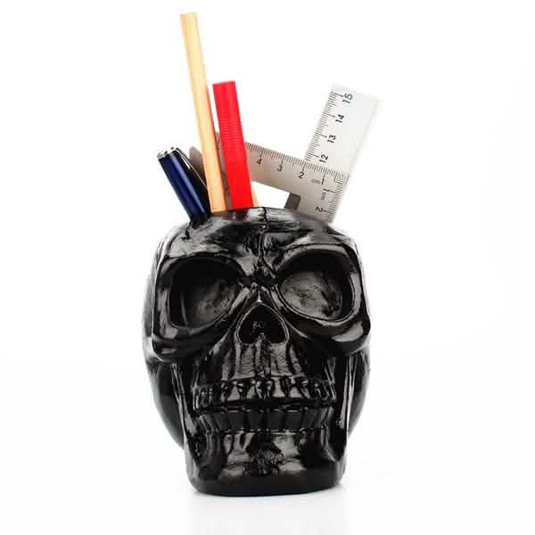Multifunction Creative Skull Storage Stationery Holder Furniture & Decor - Tophatter Daily Deals