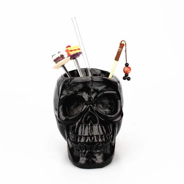 Multifunction Creative Skull Storage Stationery Holder Furniture & Decor - Tophatter Daily Deals