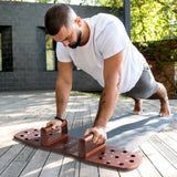 Portable Wooden Push-Up Board Fitness & Exercise - Tophatter Daily Deals