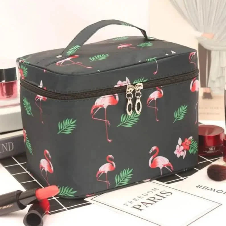 Multifunction Travel Cosmetic Bag Large Capacity Women Toiletries Organizer Black Flamingo Beauty & Personal Care - Tophatter Daily Deals