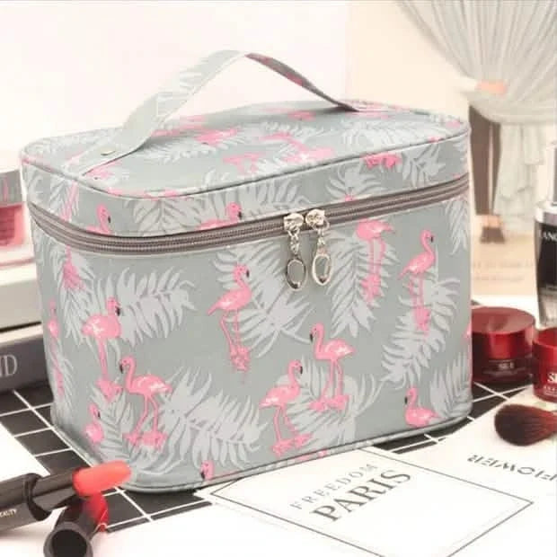 Multifunction Travel Cosmetic Bag Large Capacity Women Toiletries Organizer Gray Flamingo Beauty & Personal Care - Tophatter Daily Deals