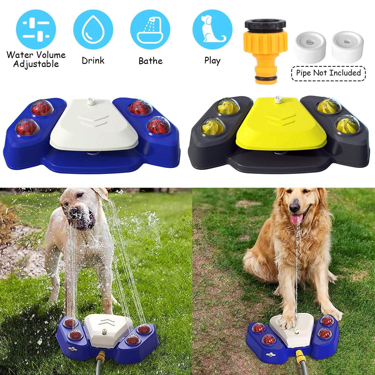 Multifunctional Automatic Pet Water Dispenser Outdoor Step-on Activated Sprinkler Pet Supplies - Tophatter Daily Deals