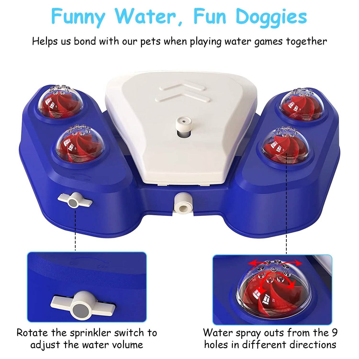 Multifunctional Automatic Pet Water Dispenser Outdoor Step-on Activated Sprinkler Pet Supplies - Tophatter Daily Deals