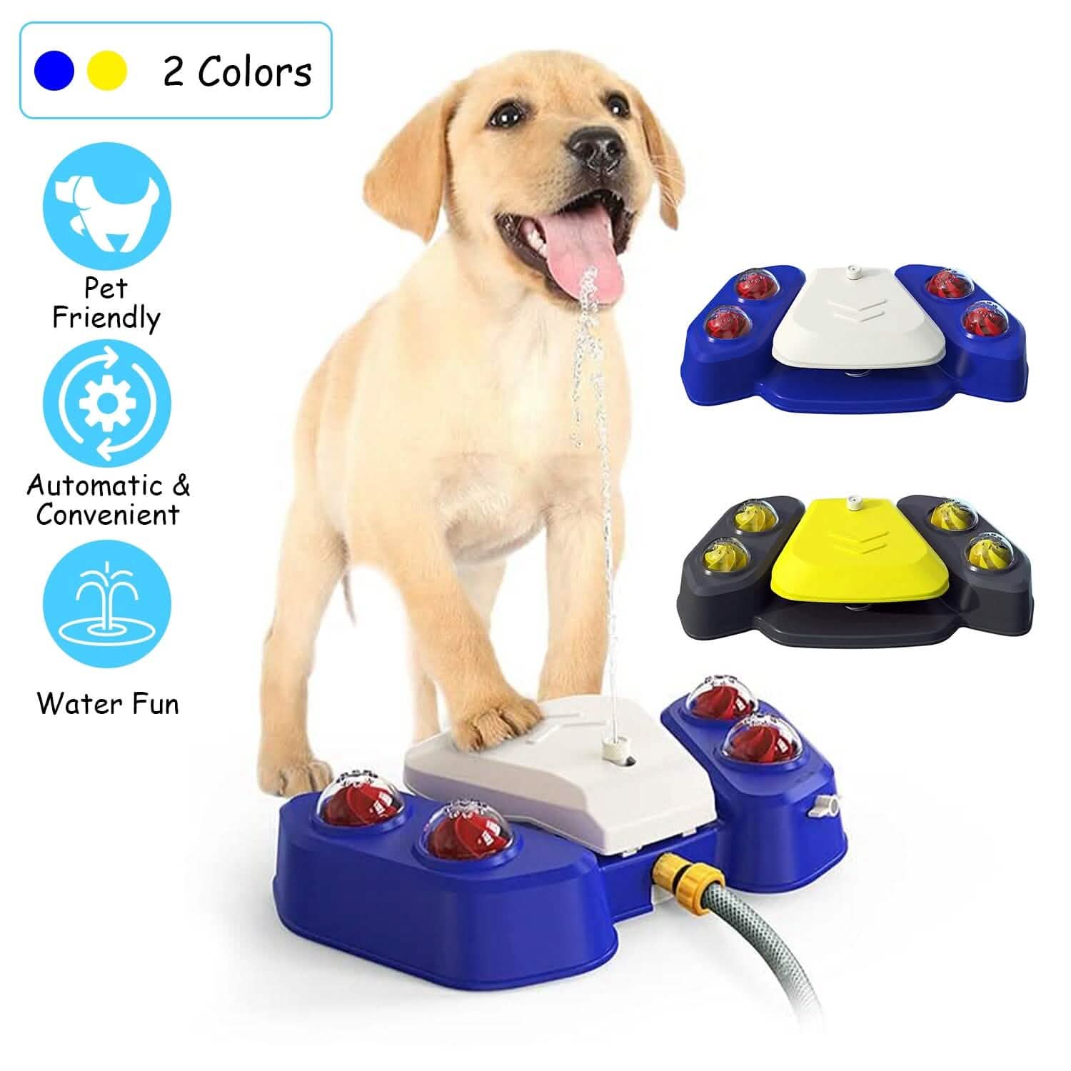 Multifunctional Automatic Pet Water Dispenser Outdoor Step-on Activated Sprinkler Pet Supplies - Tophatter Daily Deals