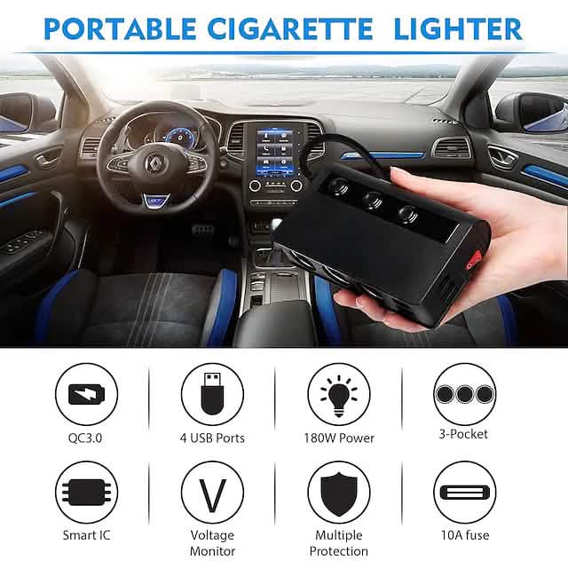 Multifunctional Car Charger Socket Automotive - Tophatter Daily Deals