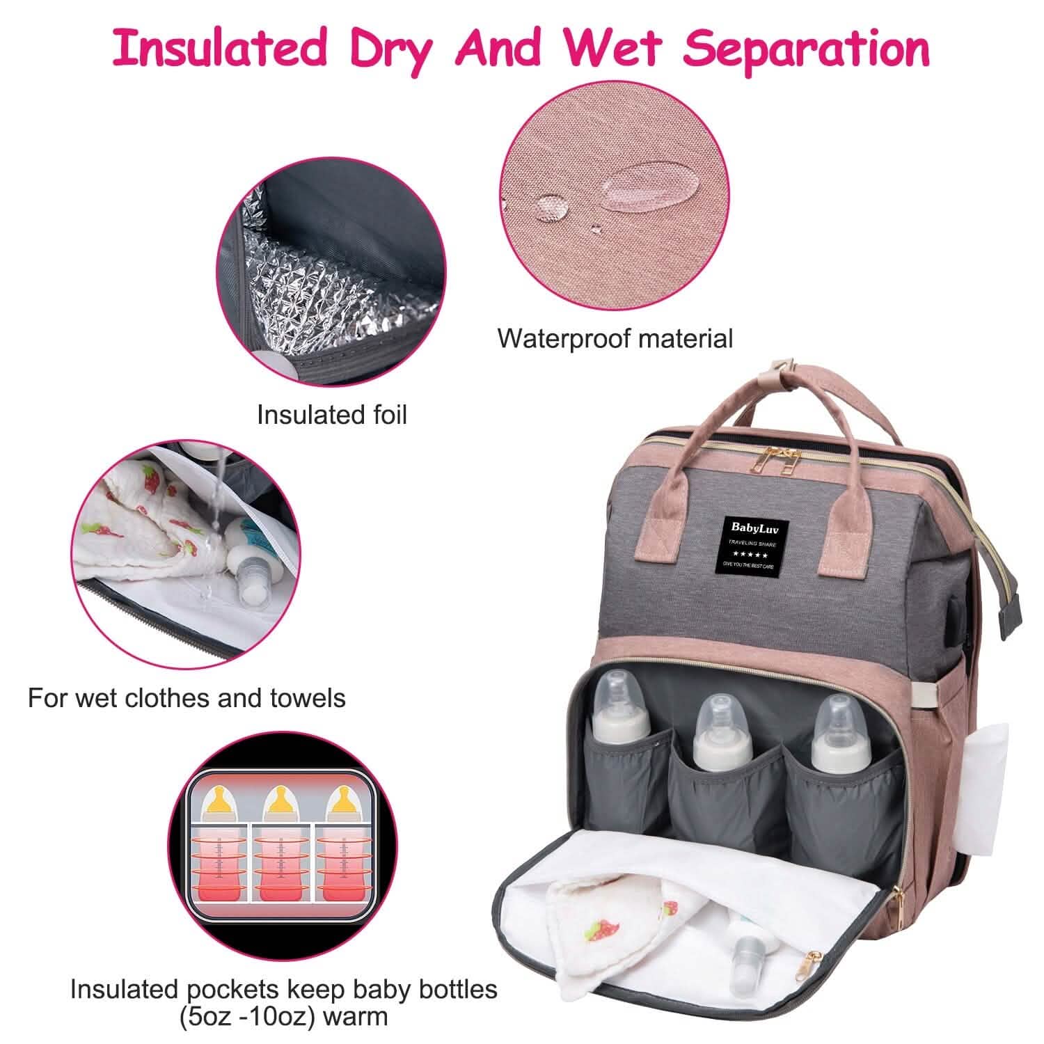 Multifunctional Diaper Bag Backpack Baby Gear - Tophatter Daily Deals