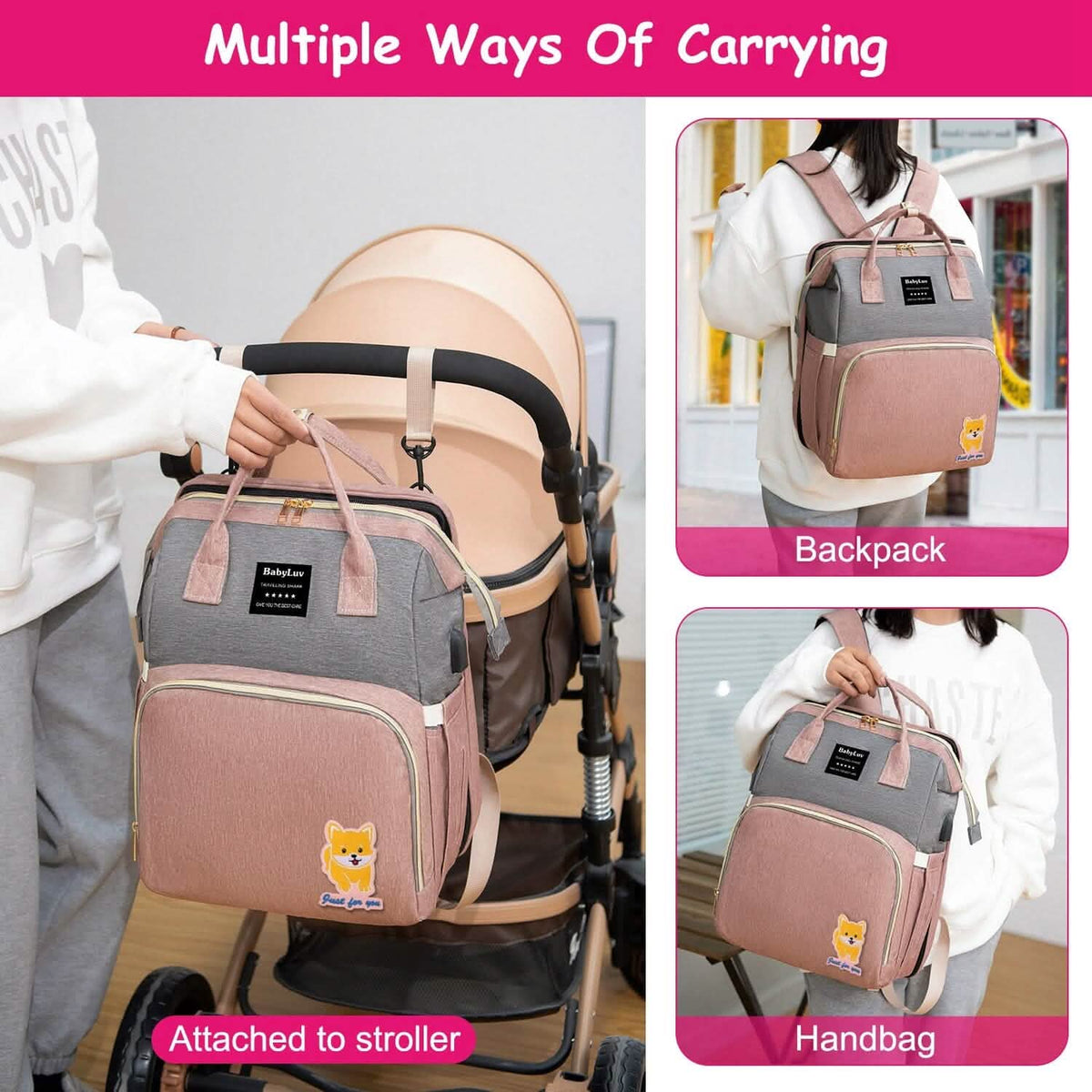 Multifunctional Diaper Bag Backpack Baby Gear - Tophatter Daily Deals