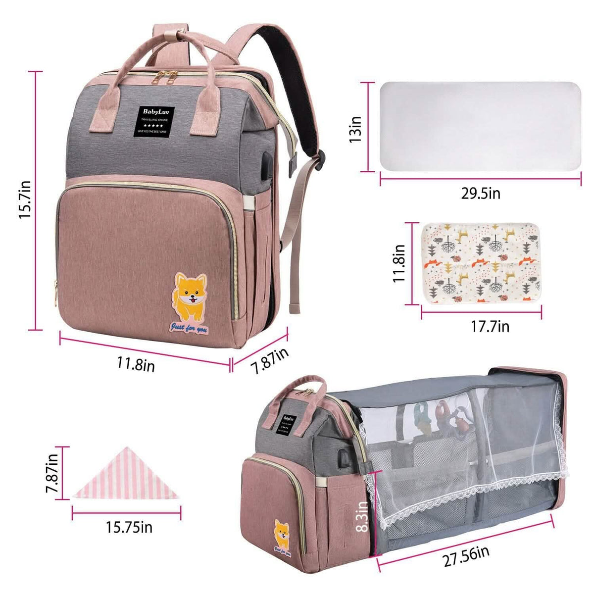 Multifunctional Diaper Bag Backpack Baby Gear - Tophatter Daily Deals