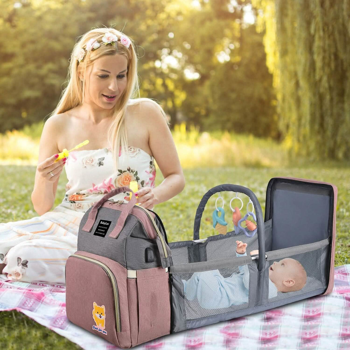 Multifunctional Diaper Bag Backpack Baby Gear - Tophatter Daily Deals