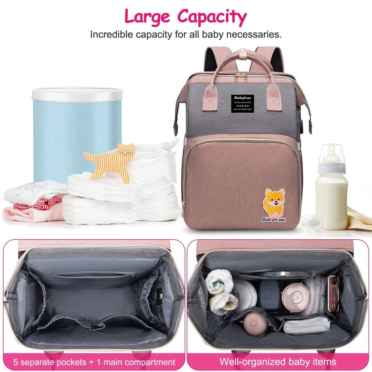 Multifunctional Diaper Bag Backpack Baby Gear - Tophatter Daily Deals