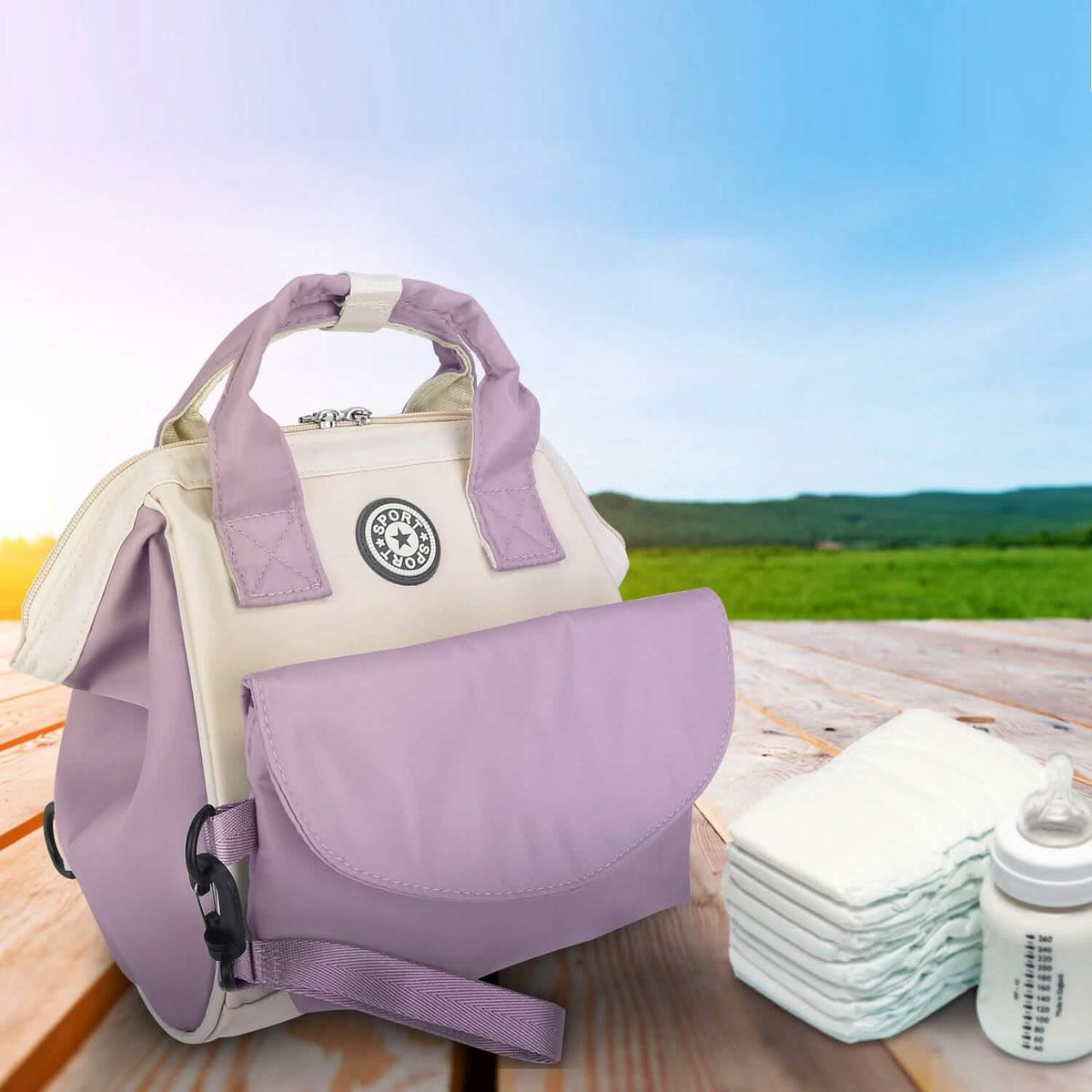 Multifunctional Diaper Changing Bag with 2 Insulated Pockets Commute Bag Baby Gear - Tophatter Daily Deals