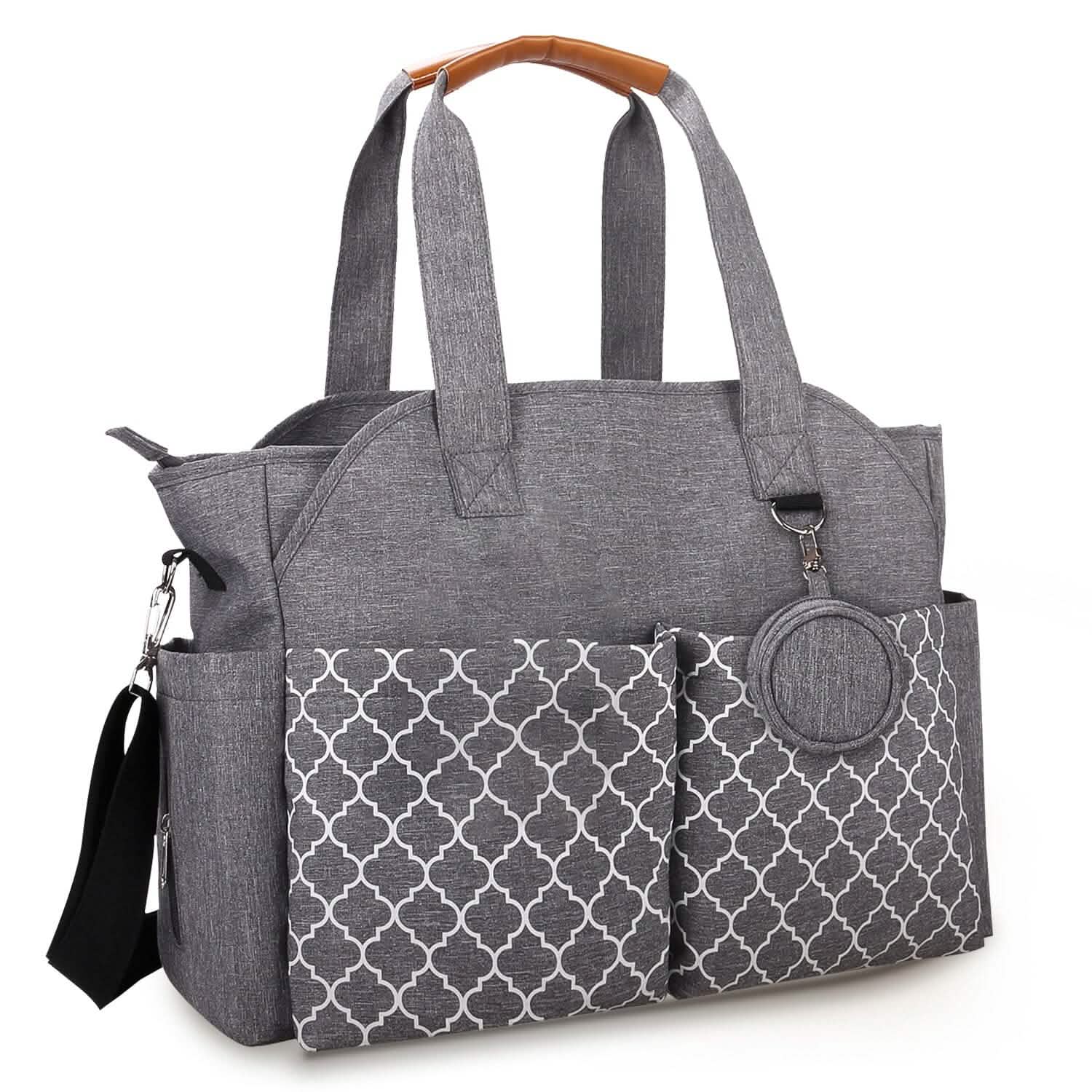 Multifunctional Diaper Changing Tote Bag with Adjustable Messenger Strap Baby Gear - Tophatter Daily Deals