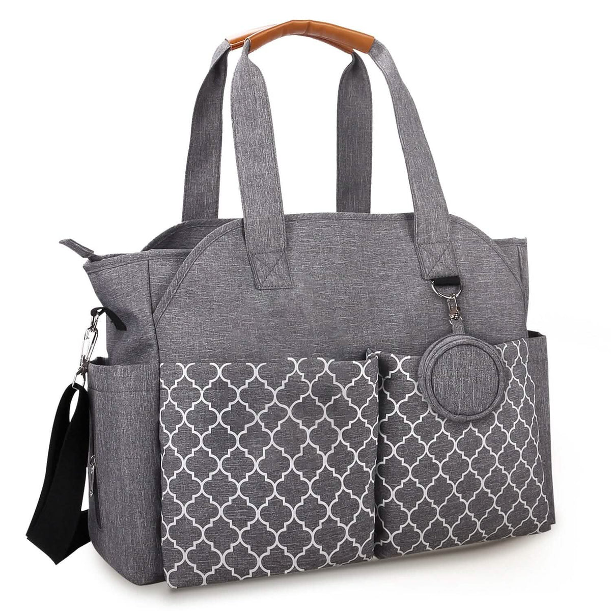 Multifunctional Diaper Changing Tote Bag with Adjustable Messenger Strap Baby Gear - Tophatter Daily Deals